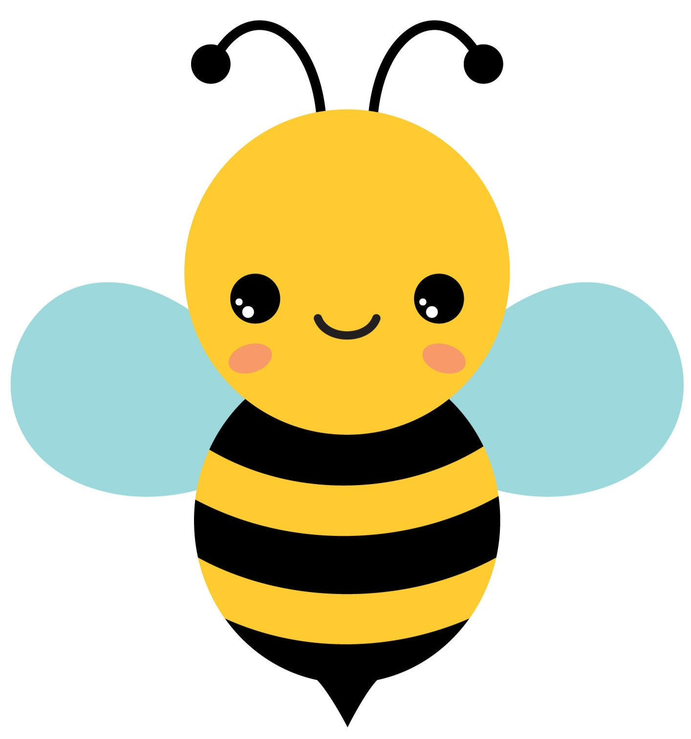 Bee single clipart. Bee graphic. Digital images, instant download.